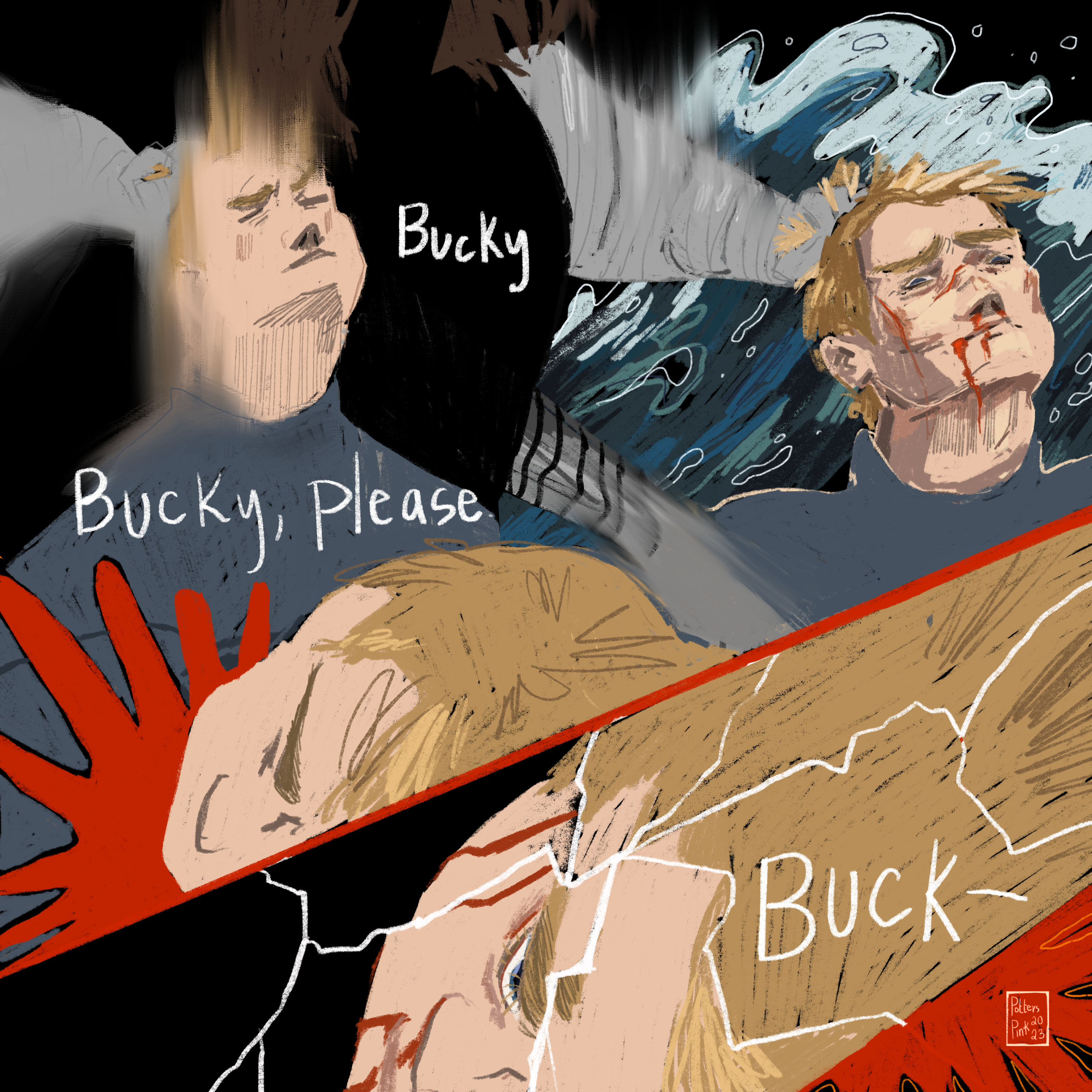 The Winter Soldier slams Steve against the control panel of the Valkyrie repeatedly, while Steve tries to scream: I don't want to fight you, Bucky, please.