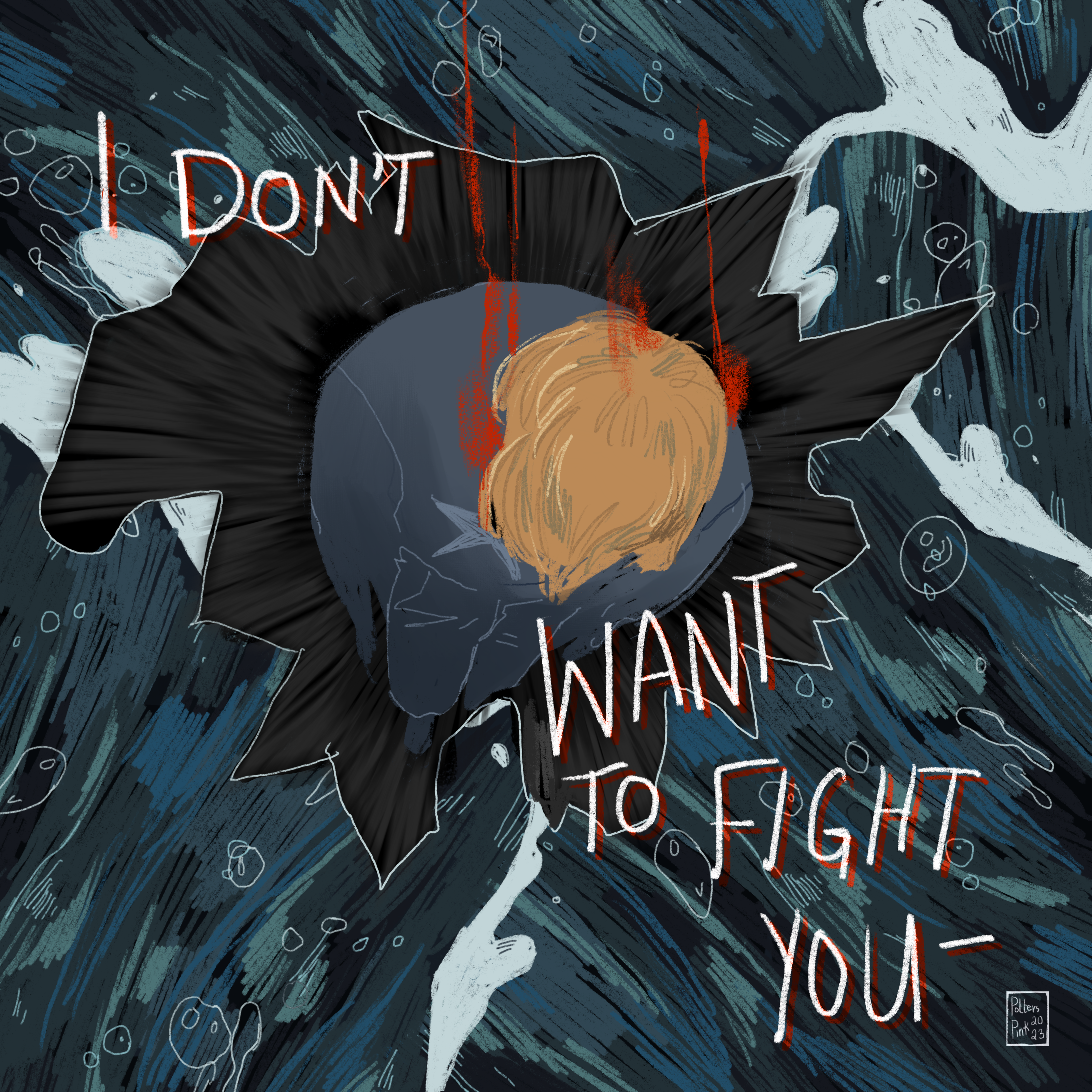 Steve is slammed through the windshield of the Valkyrie and into the Arctic waters. He still pleads with Bucky that he doesn't want to fight. 