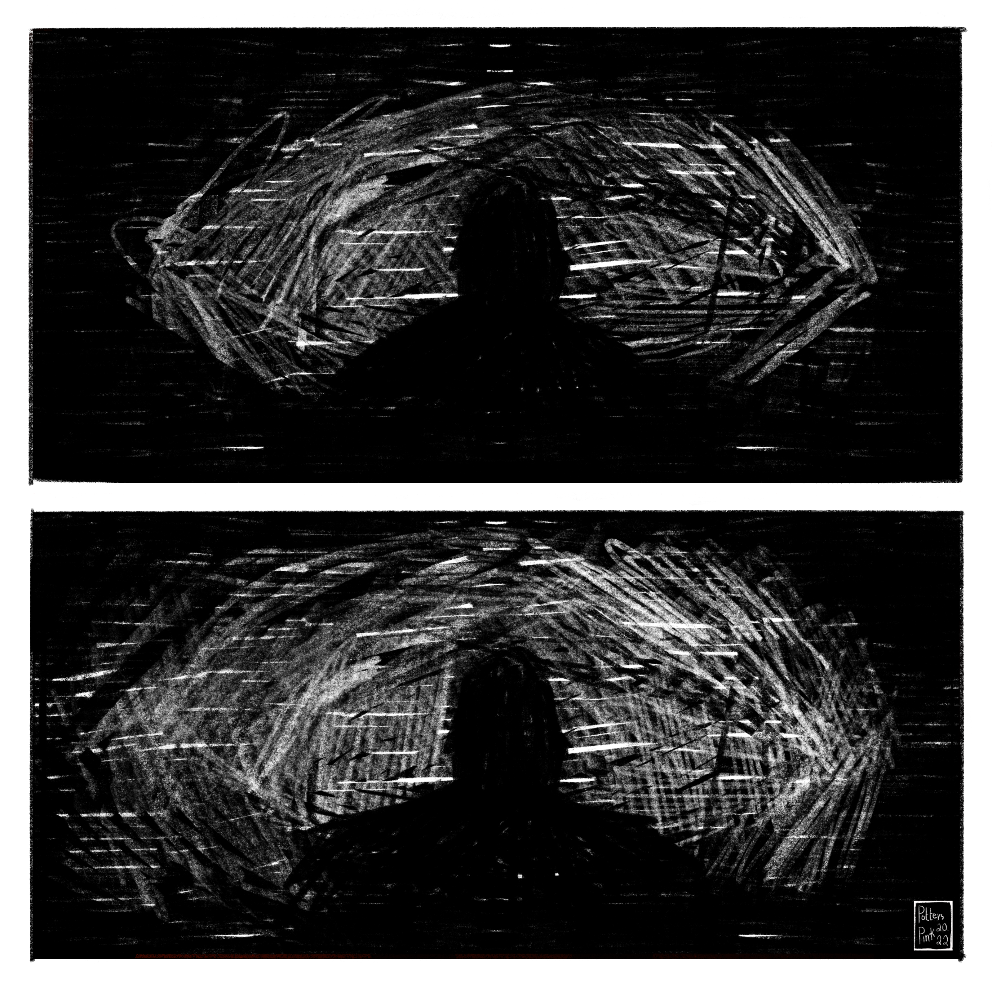 Page 9. Steve blinks his eyes some more and as his vision clears, so does the tall, dark, and looming shape. 